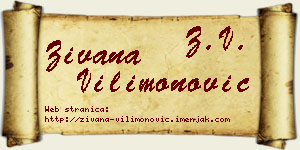 Živana Vilimonović vizit kartica
